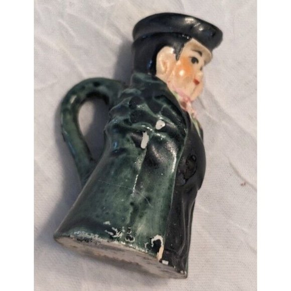2 Toby Pitcher Japan Miniature Jug Creamer Ceramic Man Mug Style Vtg Colonial - Picture 11 of 16